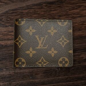 Elegant Brown and Gold Monogram Wallet